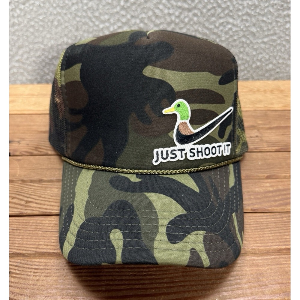 Otto Hat Adult Snapback Cap Mesh Back Trucker Camouflage Duck Hunting Camo